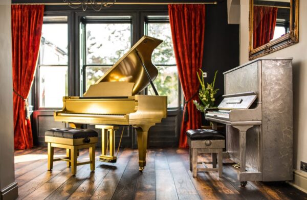Antique Gold Piano