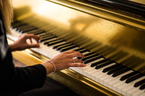 Antique Gold Piano
