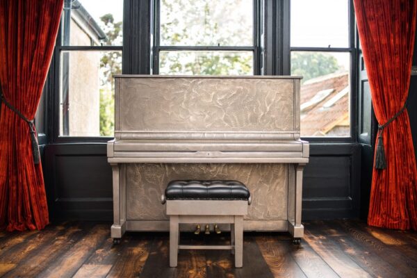 Sculpted Silver Piano