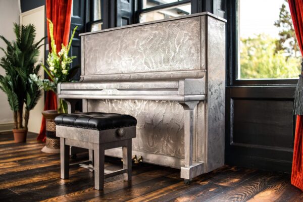 Sculpted Silver Piano
