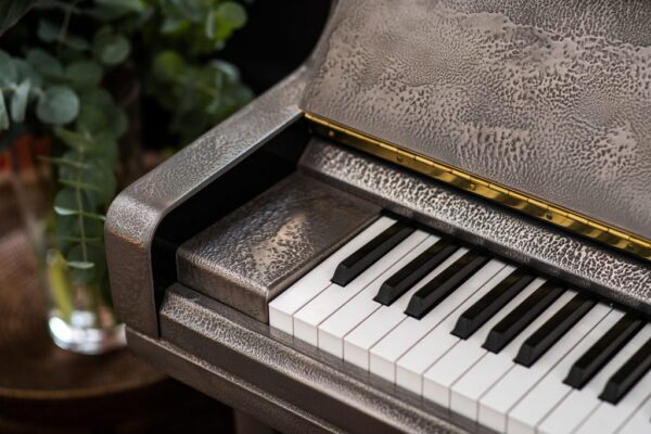 Sculpted Silver Piano