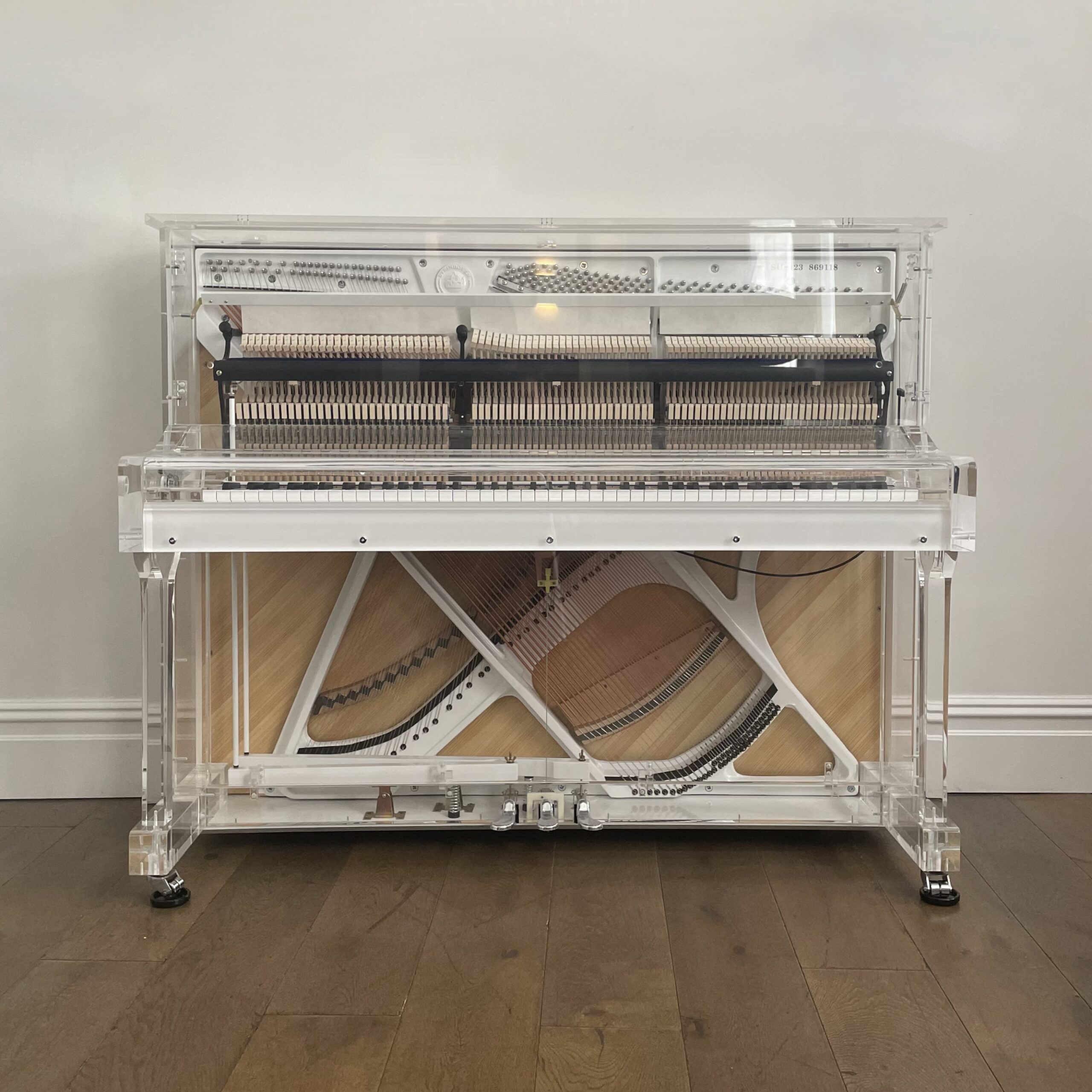A Steinhoven SU-123 Crystal Upright Piano
