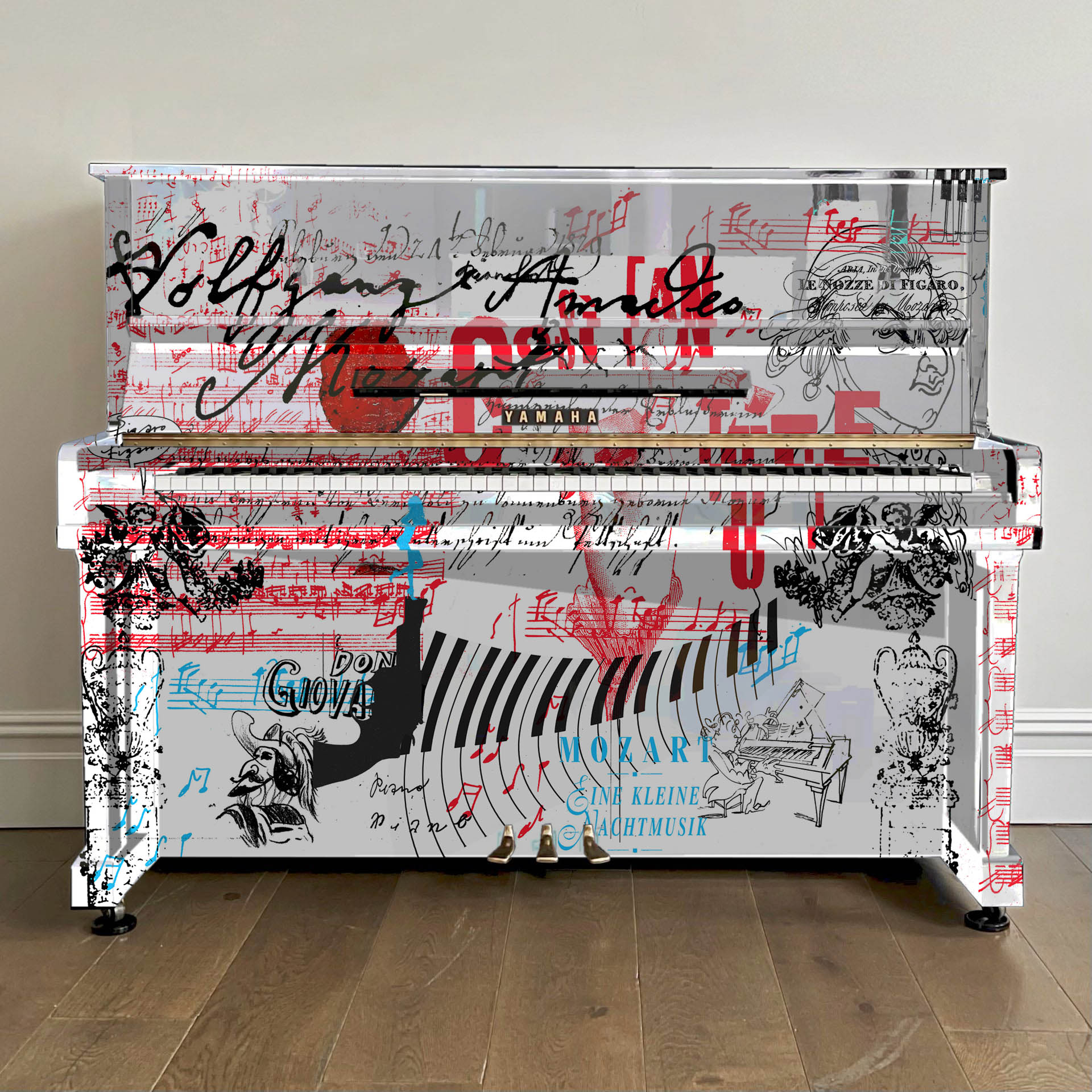 Yamaha U1 Vinyl Wrap Upright Piano