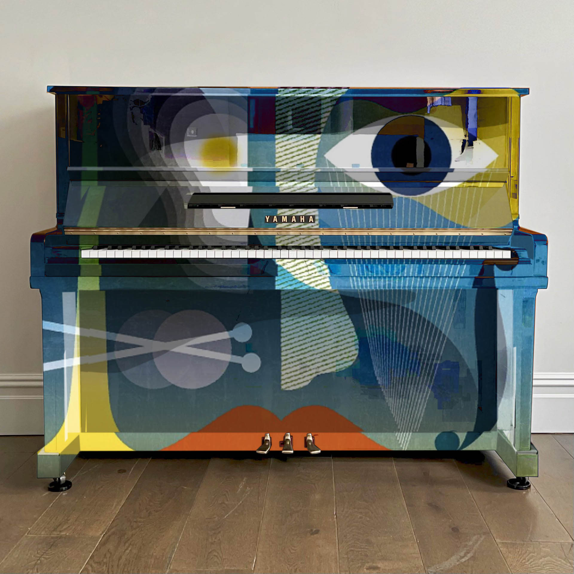 Yamaha U1 Vinyl Wrap Upright Piano