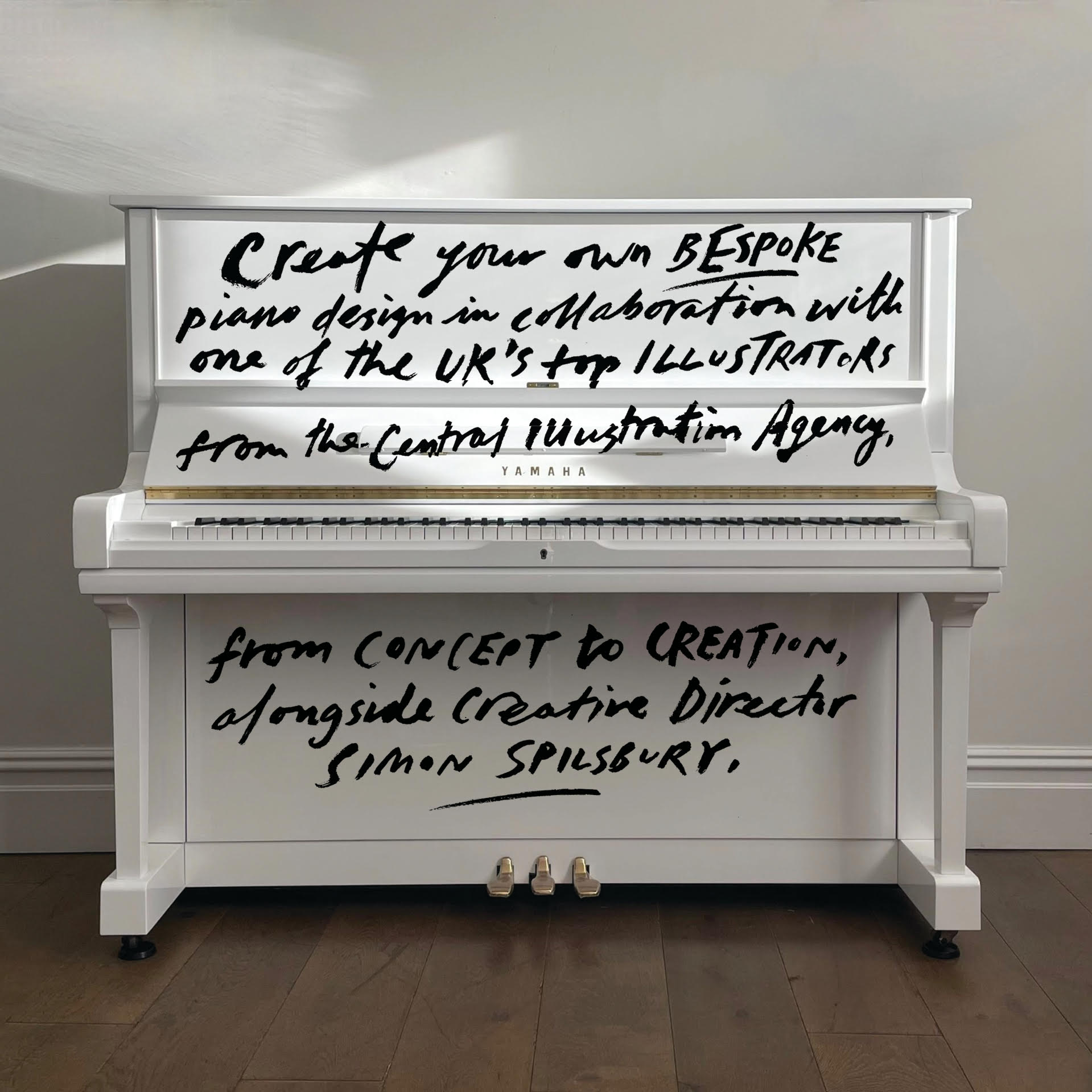 Yamaha U3 Vinyl Wrap Bespoke Upright Piano
