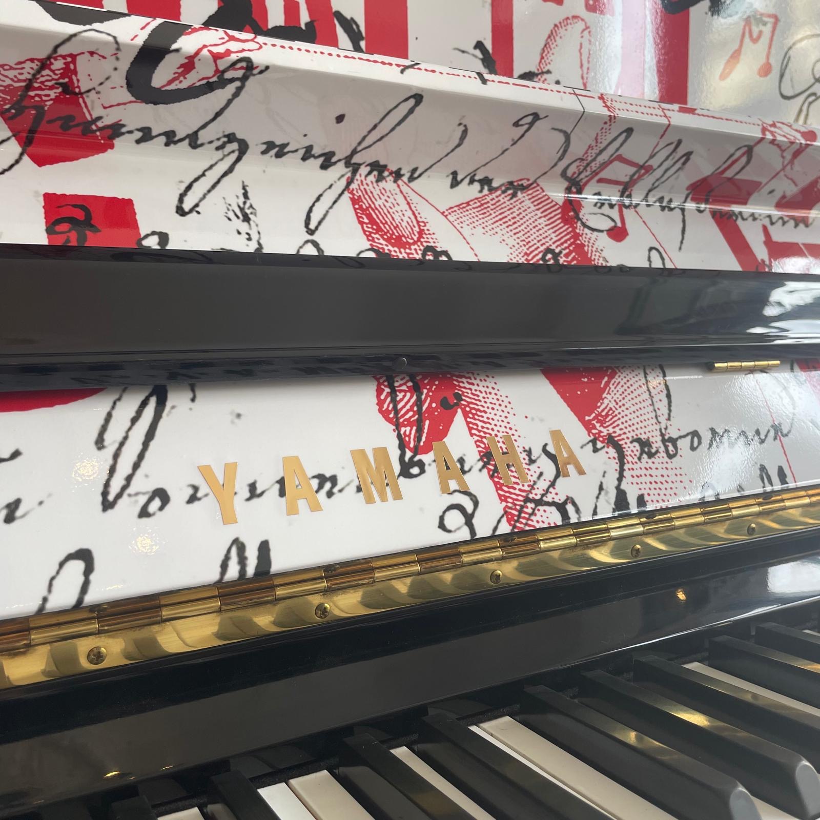A Yamaha U1 Vinyl Wrap Upright Piano - Image 5
